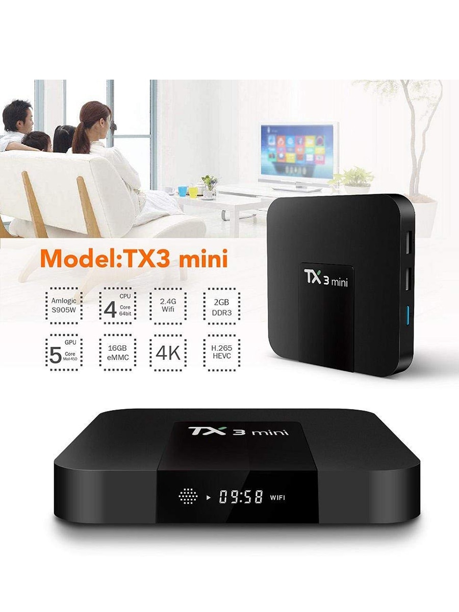 TX3 MINI Android 7.1 KODI 17.3 Amlogic S905W 4K TV Box 2GB/16GB WIFI LAN