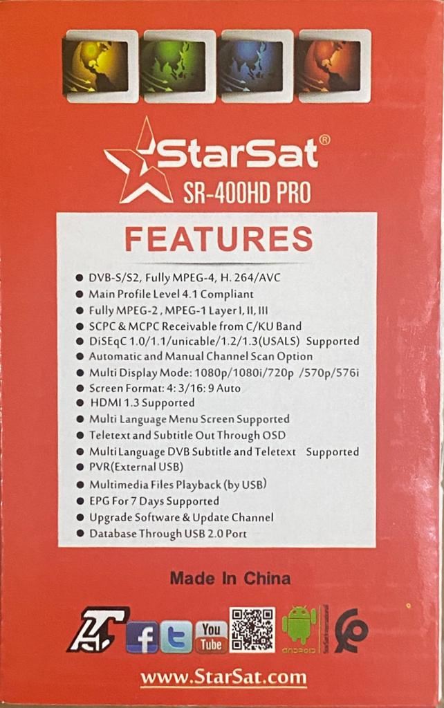 StarSat SR-400HD Pro Satellite Receiver