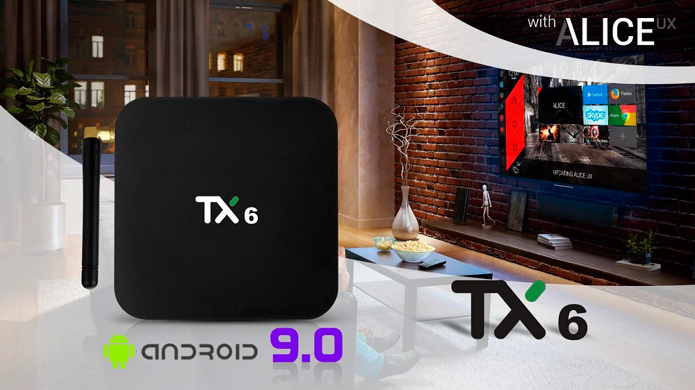TX6 Allwinner H6 4GB/64GB Android 9.0 4K TV Box with LED Display Dual Band WiFi LAN Bluetooth USB3.0
