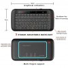 H20 Wireless Mini-Keyboard Two-Sided Touch Backlit Keyboard H20 with Infrared Learning Function, 2.4GHz Rechargeable Mouse for Android TV Box, PC, Computer, Media Player