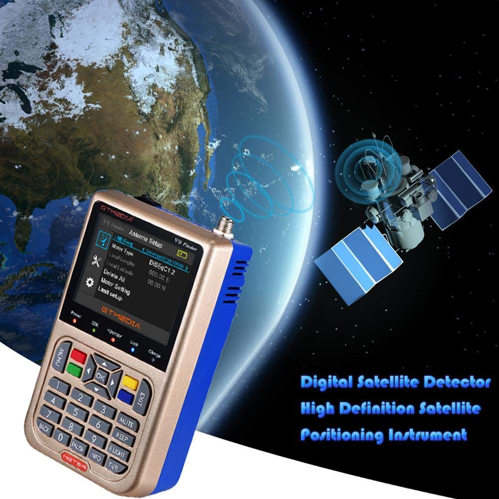 Nano Classic GTMEDIA Freesat V8 Digital Satellite Finder Meter Spectrum TV Signal Finder Meter DVB-S/S2/S2X HD Digital Signal Detector FTA 1080P HD MPEG-2 MPEG-4 3.5inch LCD Receiver