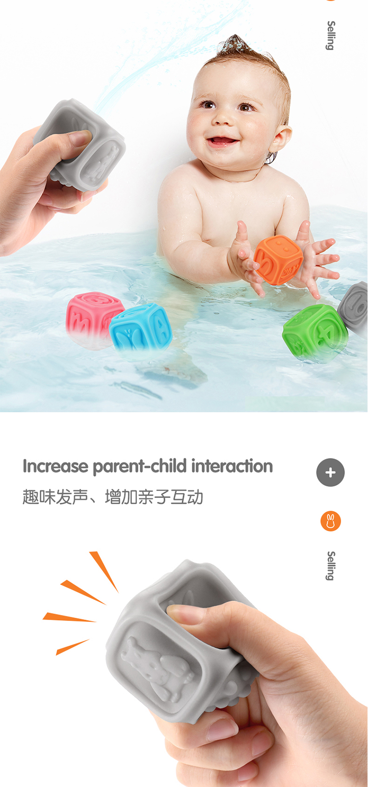 Tumama Kids Baby Tactile Perception Hand Grip Ball Soft Balls Rubber Teethers Educational Ball Toys For Baby