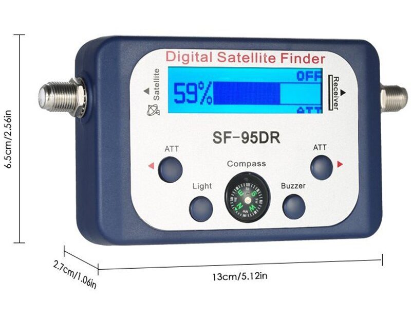 Digital Satellite Finder SF-95DR Meter Satlink Receptor TV Signal Receiver Sat Decoder Satfinder Compass LCD FTA Dish