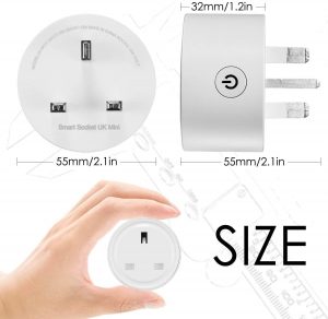 Smart Wifi Plug Socket iOS Android App Remote Control Works with Amazon Alexa/Echo Google Home/Assistant IFTTT White