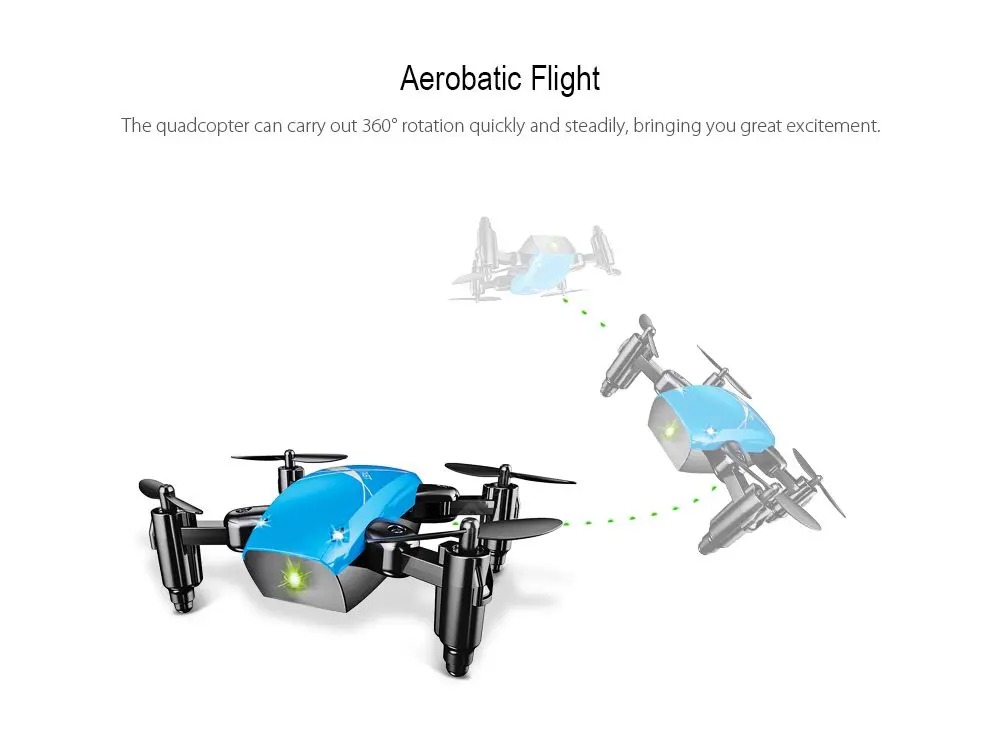 S9 Micro Foldable RC Drone - RTF - No Camera - Blue Standard Version