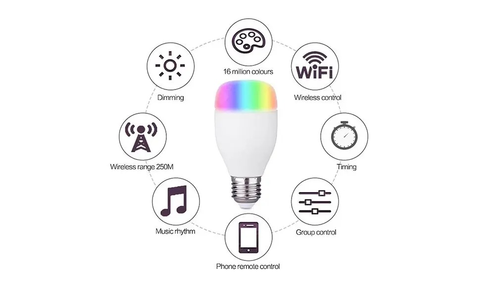 LE7 WiFi Smart Bulb compatible with Alexa Google Home - Crystal Cream
