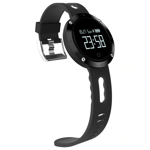 DM58 Smart Band Bluetooth Sport Watch Wristleband Bracelet 0.95 inch OLED Large Round Display - Black