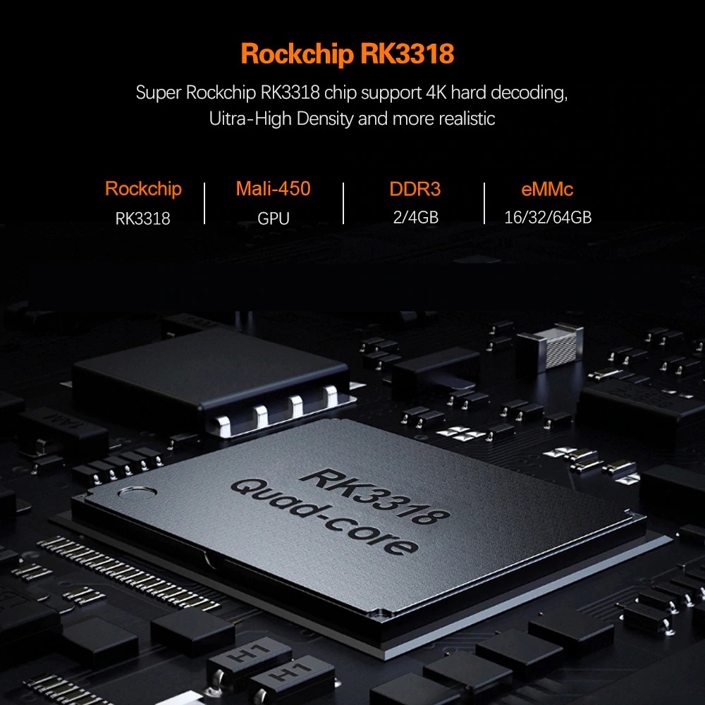 HK1 RBOX R1 Android 10 Smart TV Box - 4GB 64GB Rockchip RK3318