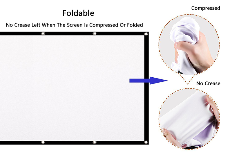 Owlenz 100 inch Simple Projection Screen 169 Portable Foldable Projector Screen