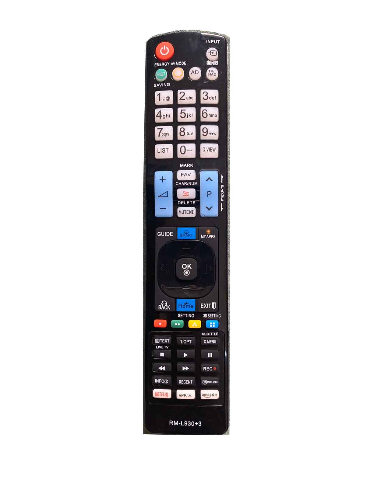 RM-L930+3 LCD LED TV Universal Remote Control Compatible for LG TV