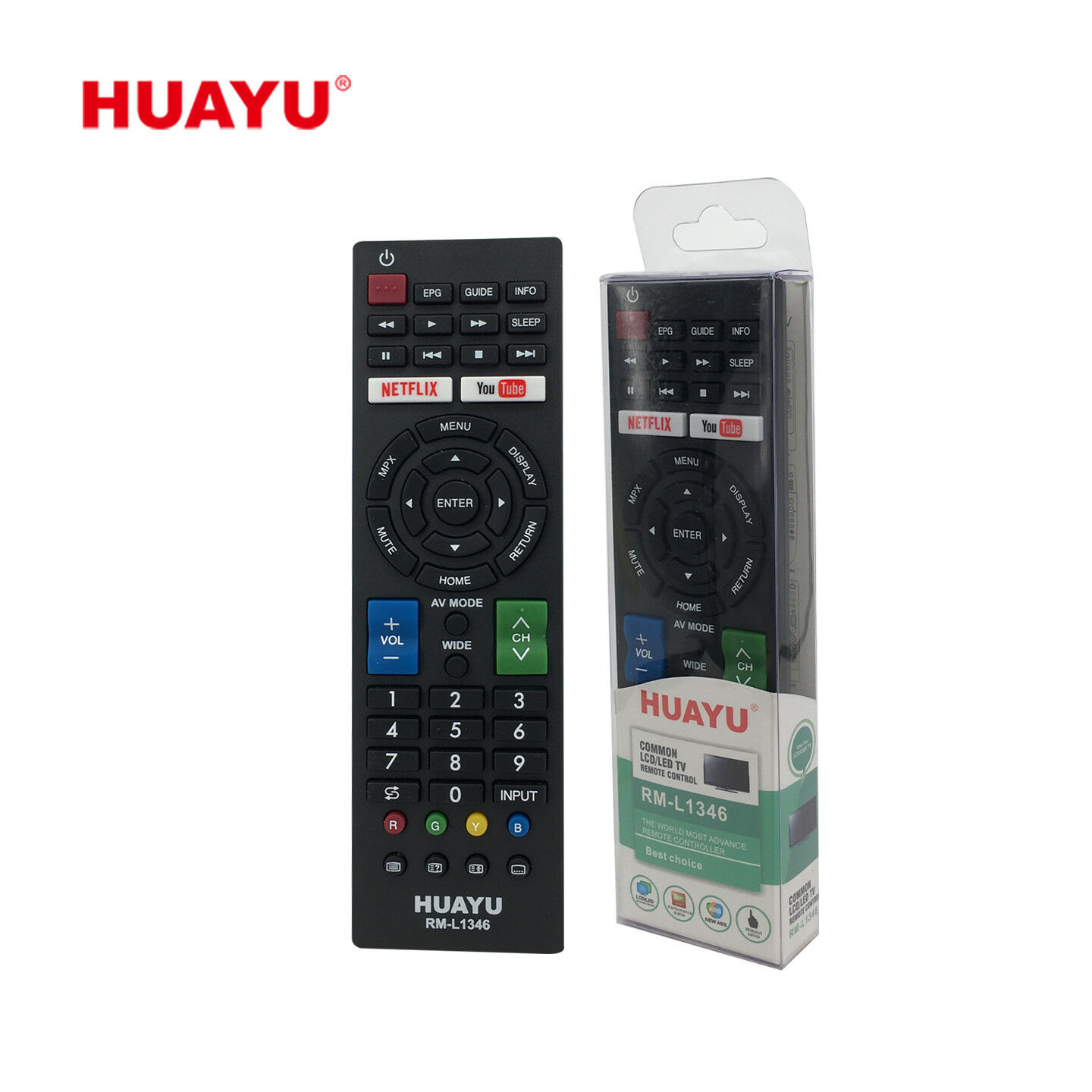 Sharp TV Compatible Remote Control- Huayu RM-L1346 LCD LED TV Remote Control
