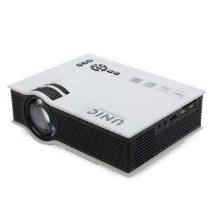 Unic UC68 WiFi Projector- Portable LED 1800 Lumens Home Cinema Projector - White