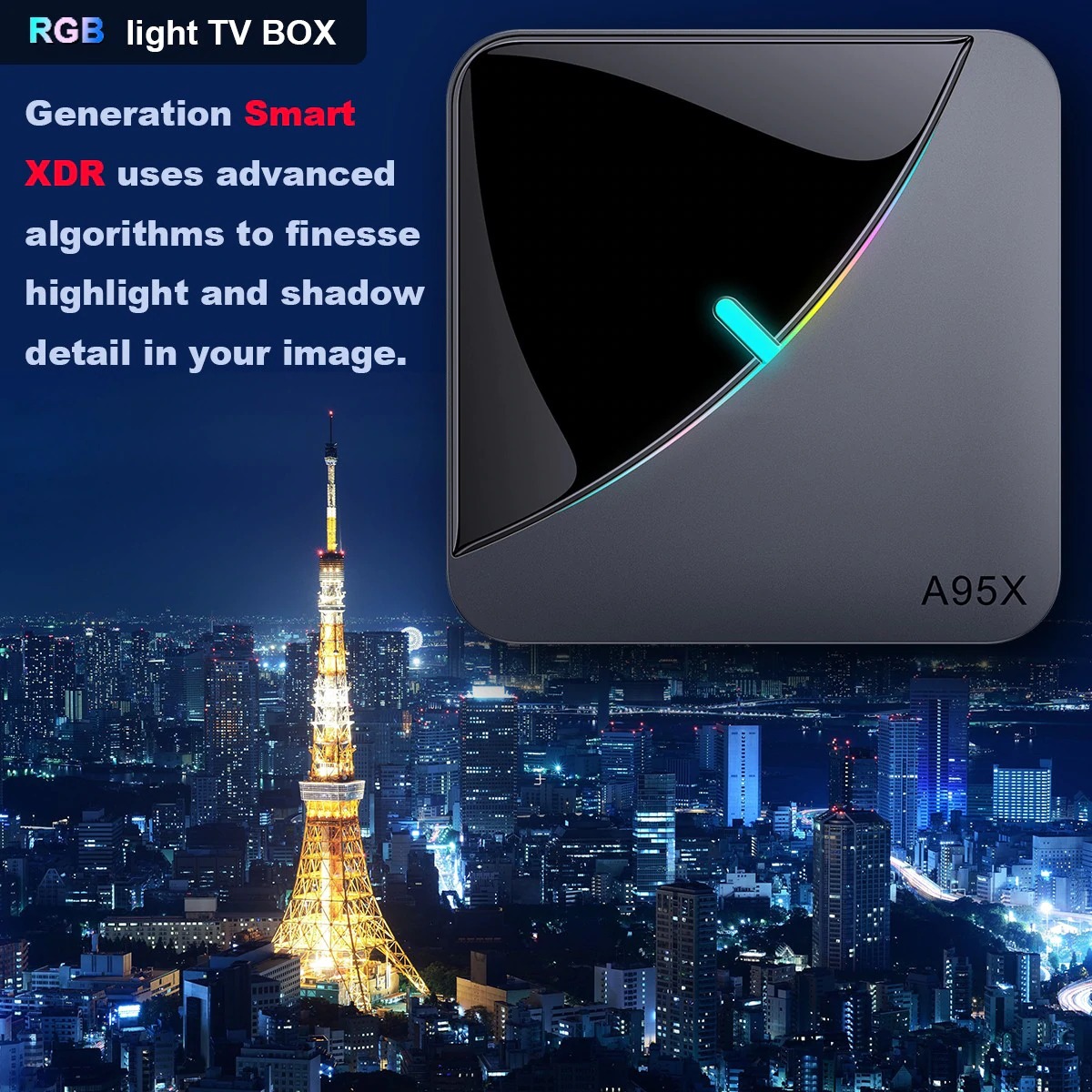 A95X F3 Android Smart TV Box - 4GB 64GB Android 9 Amlogic S905X3 Dual WiFi Bluetooth 100Mbps LAN
