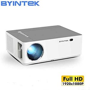 BYINTEK K20 Full HD Android Projector – 500 ANSI Lumens 1080p LED Video 300 inch Home Theater Projector