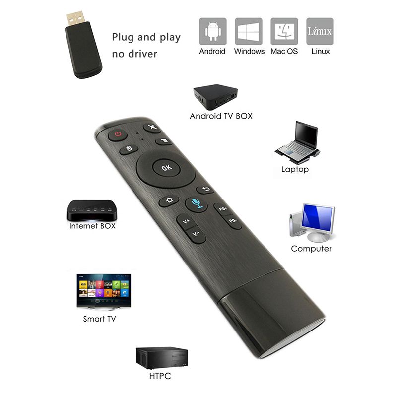 Q5 Gyro Air Mouse Voice Remote Control for Android Smart TV Media Box