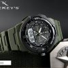 TEEKEY'S Men Luxury Brand Dual Time PU Strap watch TK3133 - Texture Black
