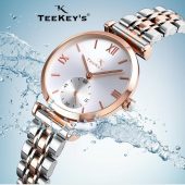 TEEKEY'S TK7127 Women Luxury Brand Stainless Steel Watch