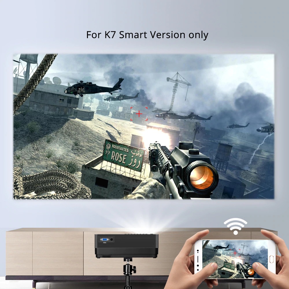 Byintek Sky K7 Android Smart WiFi LED Mini Portable Video 720p HD Projector