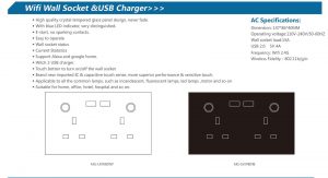 2 WiFi Smart Wall Socket & USB Charger
