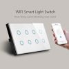 8 Gang WiFi Smart Wall Switch Glass Panel Compatible with Alexa Google Home