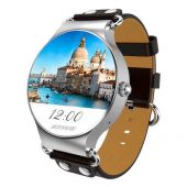 KW98 Smartwatch- 8GB 1.39 Inch Screen - Black and Silver