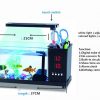 FS12 USB Desktop Aquarium Mini Fish Tank with LED Light for Home Office Decoration