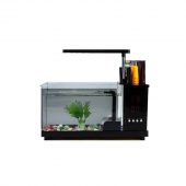 FS12 USB Desktop Aquarium Mini Fish Tank with LED Light for Home Office Decoration