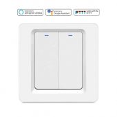 Smart Life DS-102 WiFi Light Touch Switch 2 Gang Wireless Wall Switch With Push Button