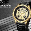 TEEKEYS TK3150 Men Luxury Brand Stainless steel Date Calendar Watch With Dual tone Color.
