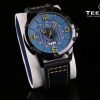 TEEKEYS TK3155 Men Luxury Brand Date Calendar Watch With Leather Belt