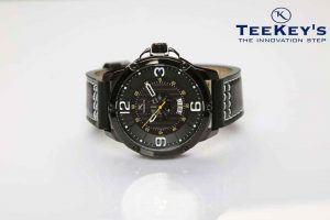 TEEKEYS TK3155 Men Luxury Brand Date Calendar Watch With Leather Belt
