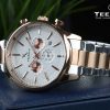 TEEKEYS TK3160 Men Luxury Brand Stainless steel Chronograph Watch With Dual tone Color.