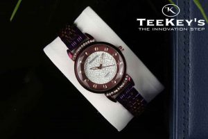 TEEKEYS TK7140 Women Luxury Brand Stainless steel with White Stones Watch.