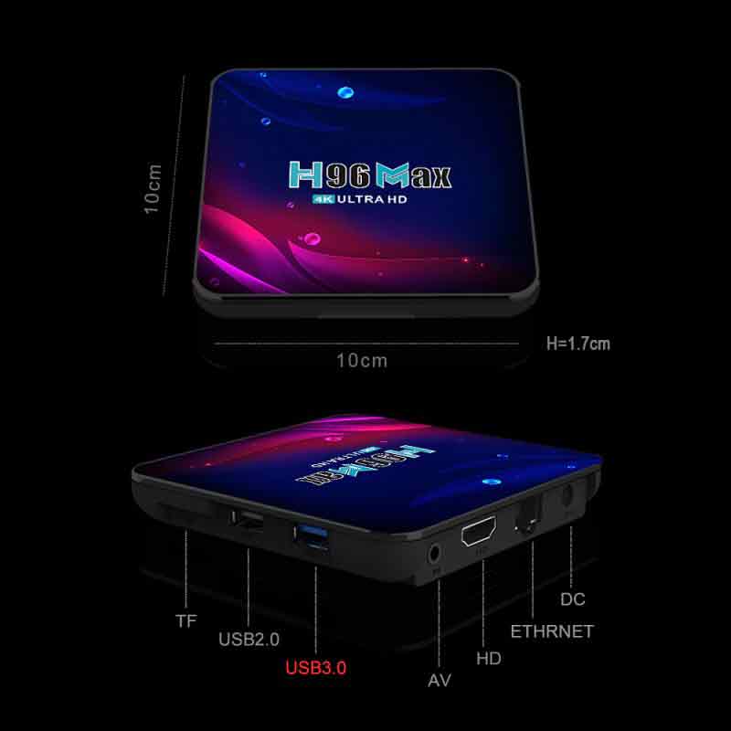 H96 Max V11 Android Smart TV Box 4GB RAM 64GB ROM RK3318 CPU Dual WiFi Bluetooth