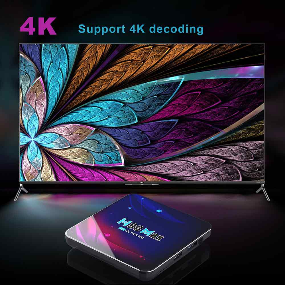 H96 Max V11 Android Smart TV Box 4GB RAM 64GB ROM RK3318 CPU Dual WiFi Bluetooth