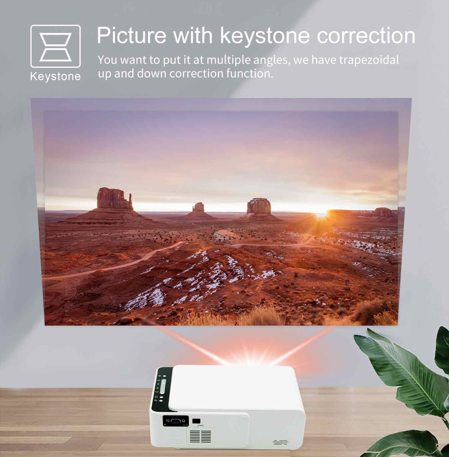 T5 YouTube Version WiFi Projector - 2600 Lumens 600p Video Projector - White