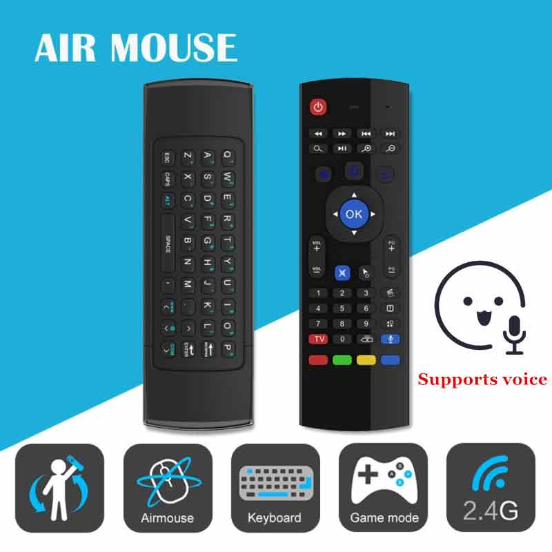 Mx3 Air Mouse Remote Control With Mini Keyboard And Voice Function