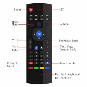 Mx3 Air Mouse Remote Control With Mini Keyboard And Voice Function