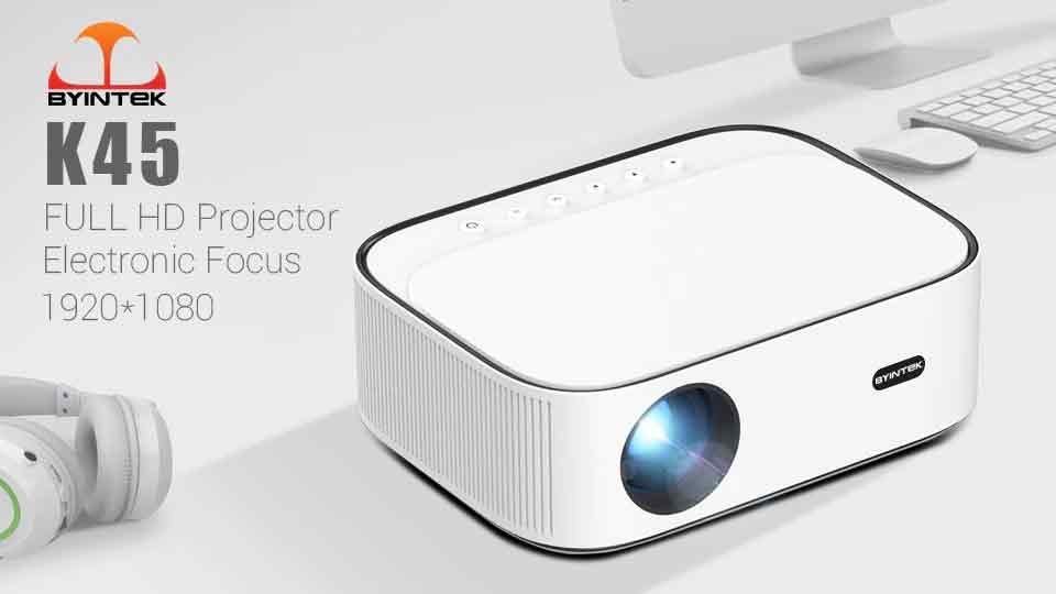 Byintek K45 Android Projector - 1080p Full HD Smart Home Theater Projector