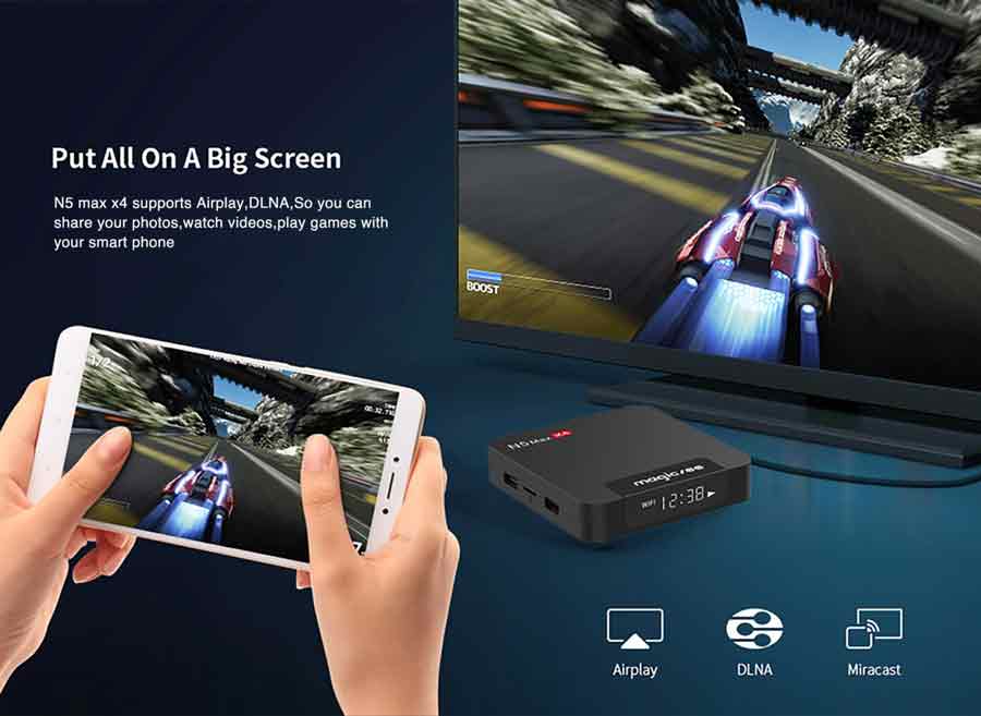 Magicsee N5 Max X4 Android Smart TV Box - 4GB 64GB Amlogic S905X4 Android 11