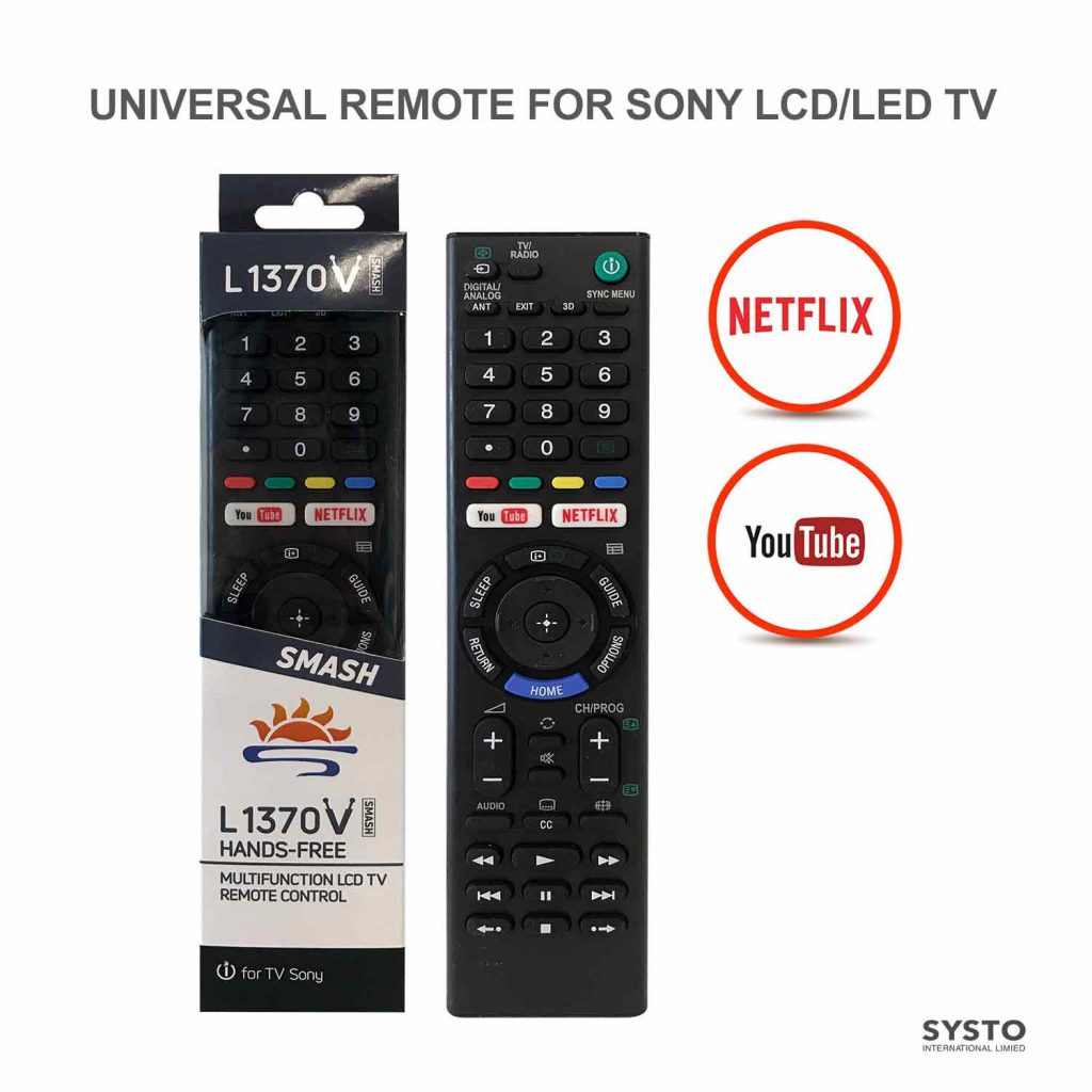 Sony TV Compatible Remote - Smash L1370V LCD LED TV Universal Remote