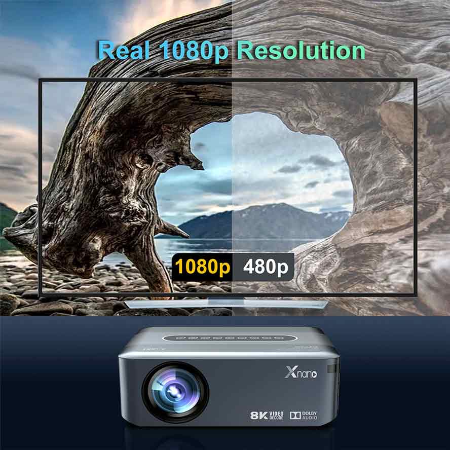 X1 Full HD Android Projector - 1080p Native Resolution 300 ANSI Lumens