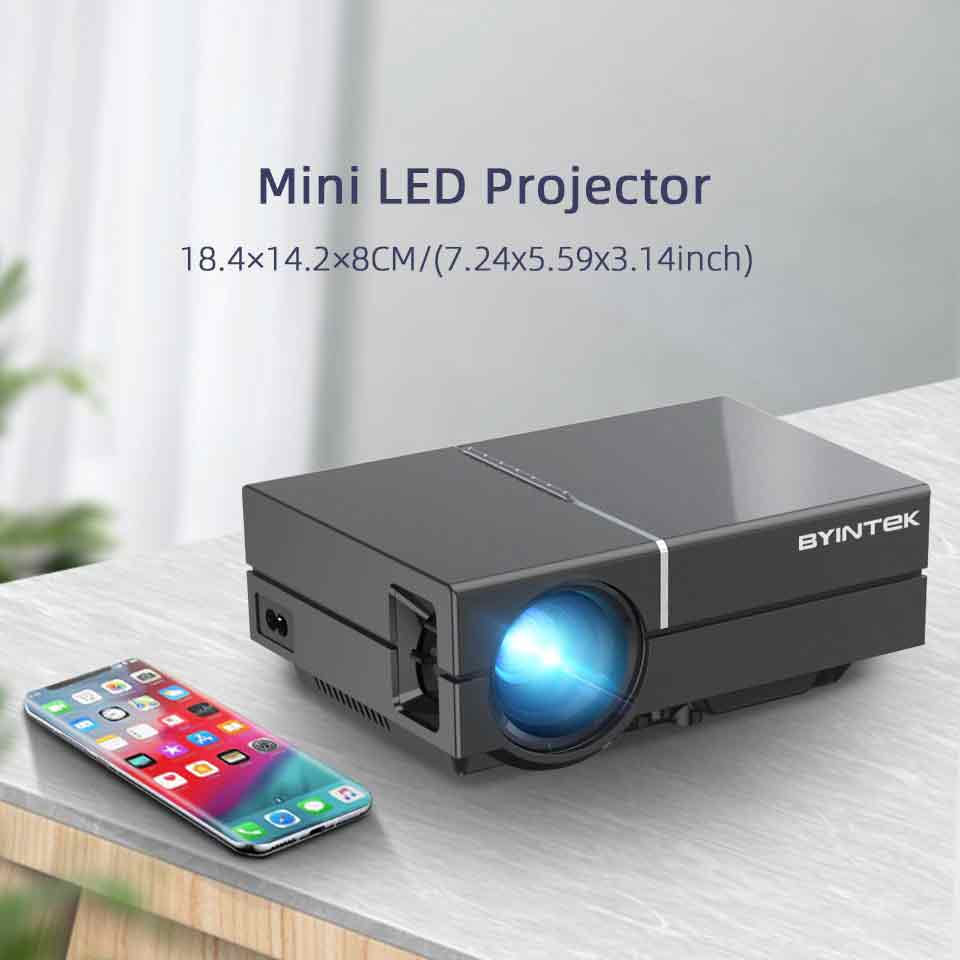 Byintek K8 Mini LED Projector - 720p HD Multimedia Home Theater Projector