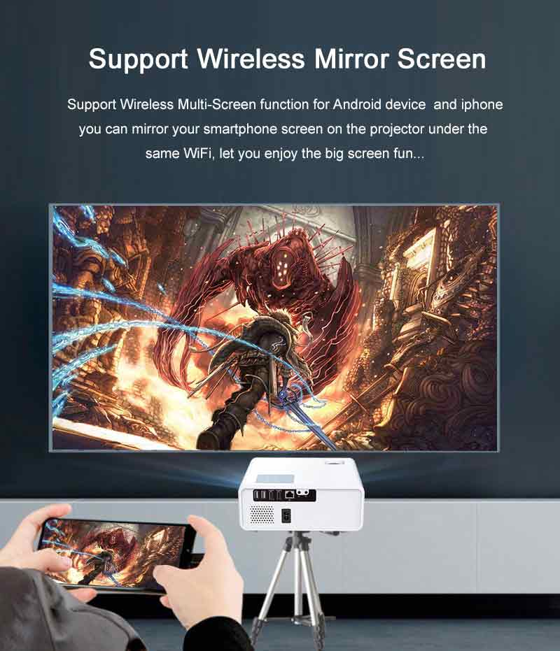 Owlenz SD500 Android Projector - 1080p Full HD Home Theater Video Projector