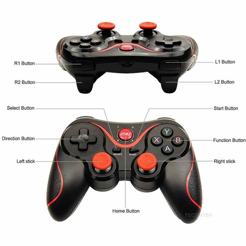 Terios T3 Wireless Joystick Gamepad For Mobile Phone, Tablet, PC, PS and TV Box