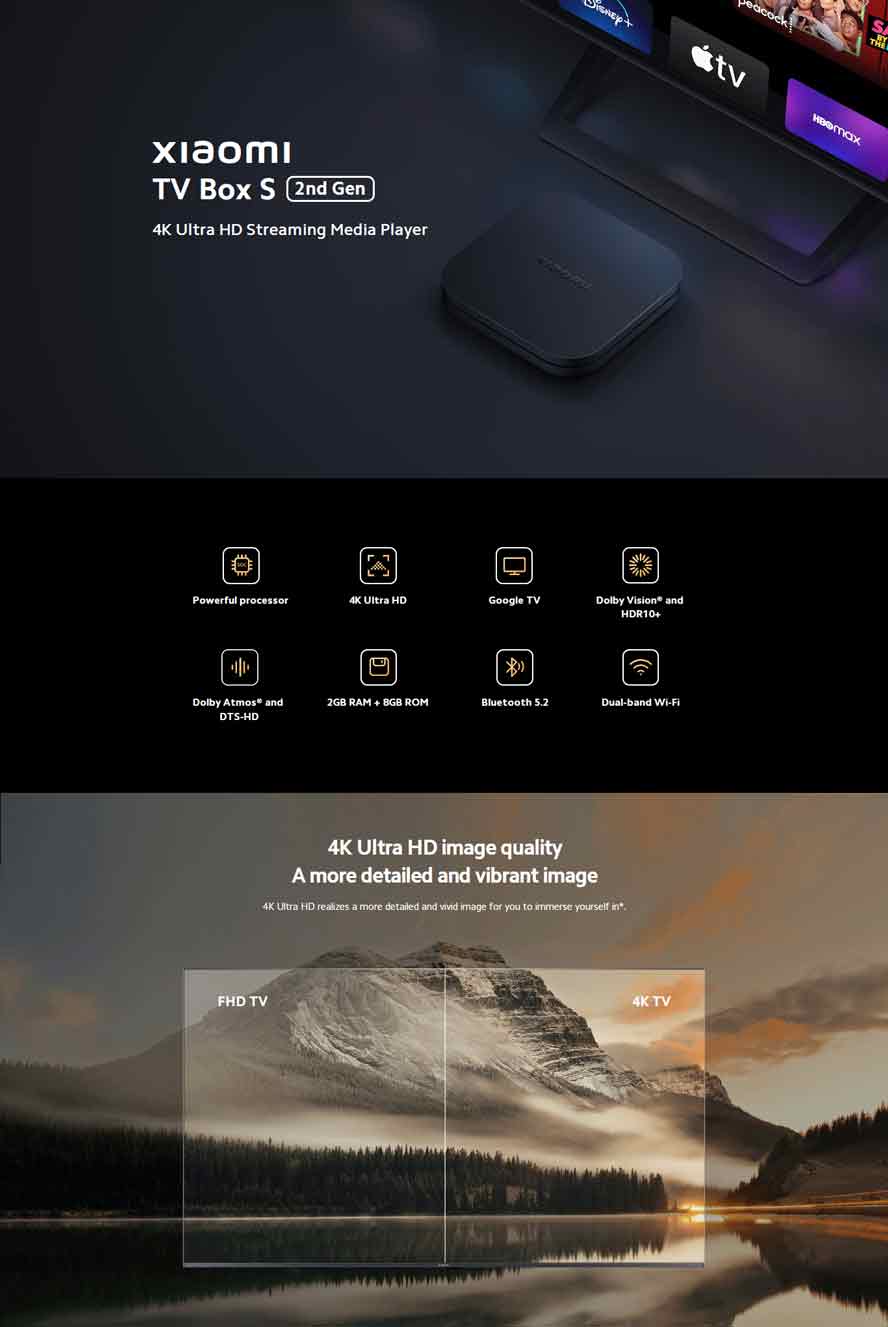 Xiaomi 4K UHD TV Box S Media Player