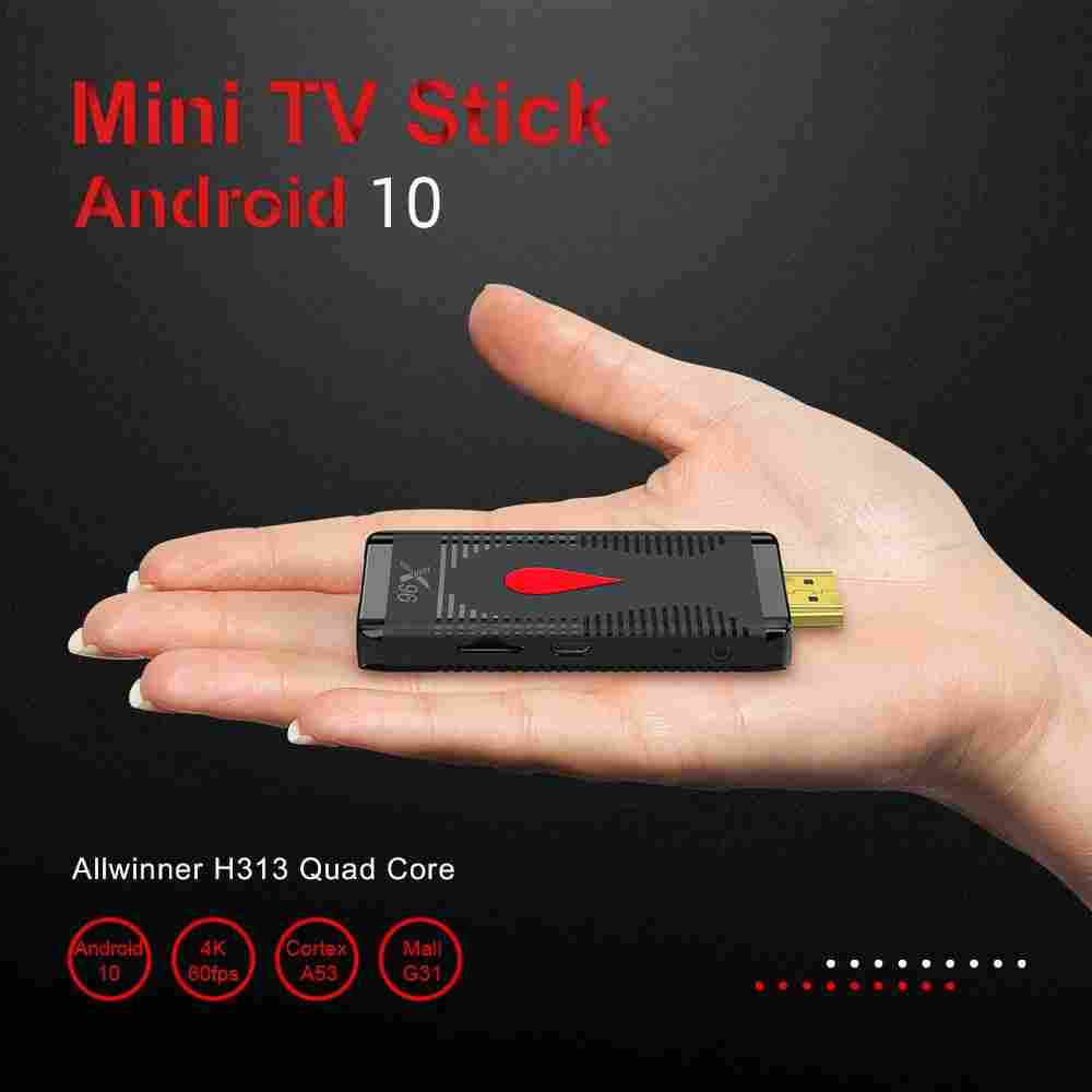 G96 TV Mini 4K HD Android TV Stick Quad-Core 2.4G/5G WIFI Smart TV Box  Stick New