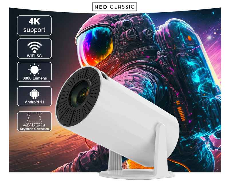 Neo Classic A1 Android Smart HD Projector - WiFi and Bluetooth Supported