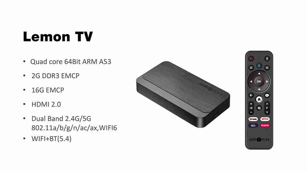 Lemon TV L2 Android Smart TV Box - 2GB 16GB