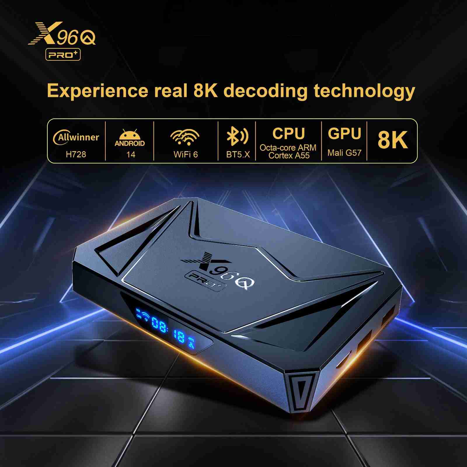 X96Q Pro Plus Android 14 TV Box - 4GB 32GB